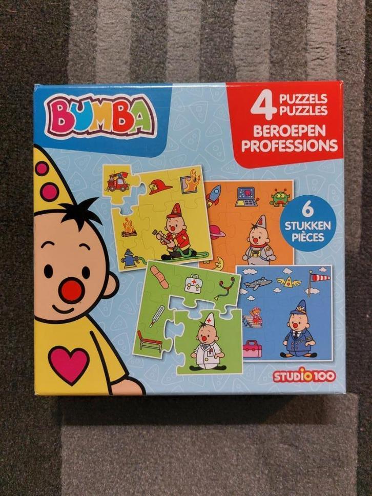 4 puzzels Bumba - beroepen, Kinderen en Baby's, Speelgoed | Kinderpuzzels, Zo goed als nieuw, 6 maanden tot 2 jaar, Minder dan 10 stukjes