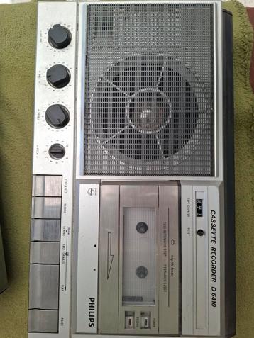 Vintage philips kasseterecorder, Enlèvement ou Envoi