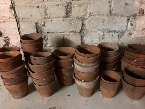 Terracotta potjes, Tuin en Terras, Bloempotten, Gebruikt, Terracotta, Binnen, Balkon, Tuin, Minder dan 40 cm, Ophalen