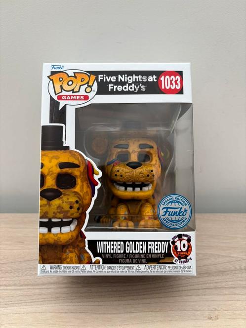 Funko pop! Withered Golden Freddy #1033 FNAF 10 Years anni, Verzamelen, Poppetjes en Figuurtjes, Ophalen of Verzenden