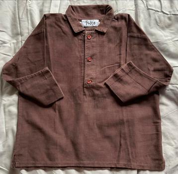 Fluwelen bruine blouse, 6 jaar