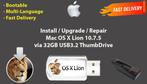 Installez Mac OS X Lion 10.7.5, OSX via USB 32 Go sans DVD, Informatique & Logiciels, Systèmes d'exploitation, MacOS, Envoi