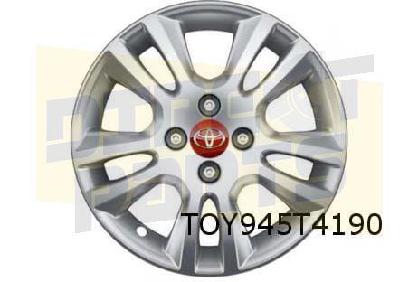 Toyota Aygo velg Aluminium 15'' dubbele 5-spaaks zilver Orig, Auto-onderdelen, Banden en Velgen, Band(en), 15 inch, Personenwagen