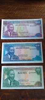 3 billets Kenia UNC jamais utilisés, Timbres & Monnaies, Enlèvement ou Envoi