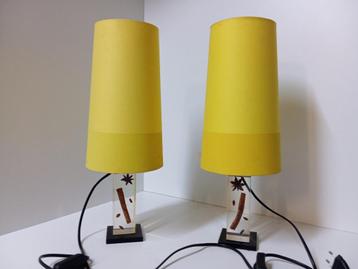 2 lampes époxy rétro Lampe de table Phénix créations