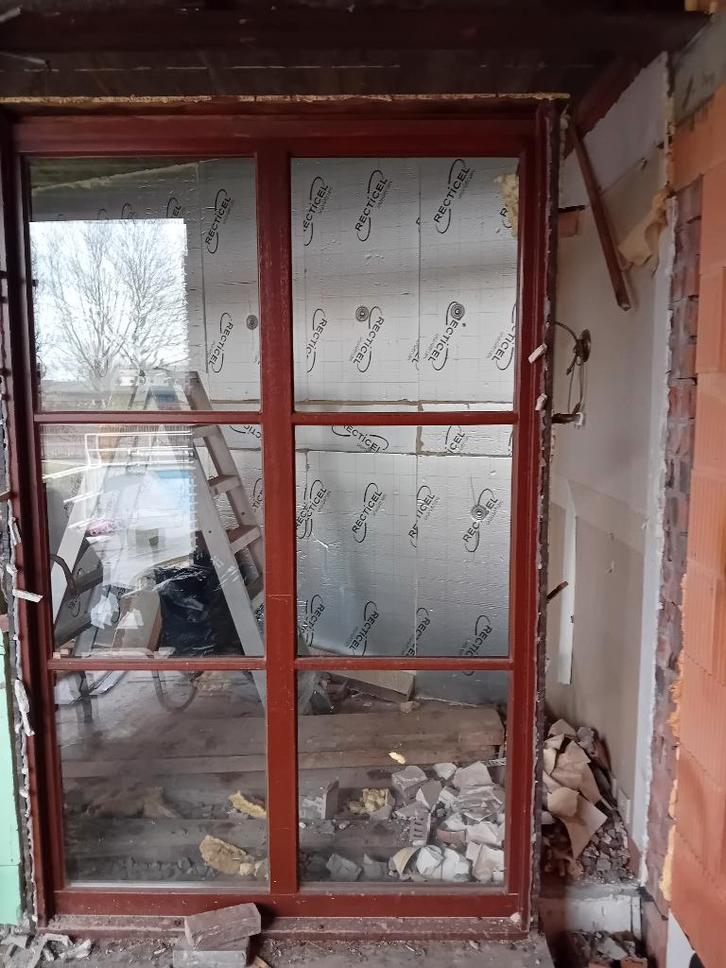 Houten ramen en deur, Doe-het-zelf en Bouw, Raamkozijnen en Schuifdeuren, Ophalen