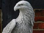 Adelaar op Boomstronk - 105 cm - Steen, Tuin en Terras, Ophalen of Verzenden, Steen, Dierenbeeld