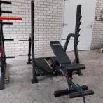 Barbarian line Olympic Adjustable bench multi press, Sport en Fitness, Fitnessmaterialen, Ophalen, Zo goed als nieuw, Halterschijven