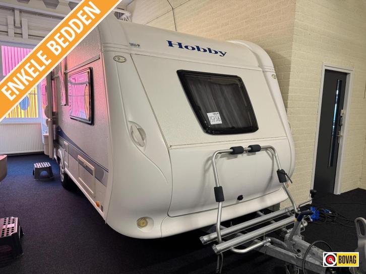 Hobby De Luxe 540 UL 2010 MOVER + LUIFEL!, Caravans en Kamperen, Caravans, tot en met 4, 1000 - 1250 kg, Rondzit, Hobby, 2 aparte bedden