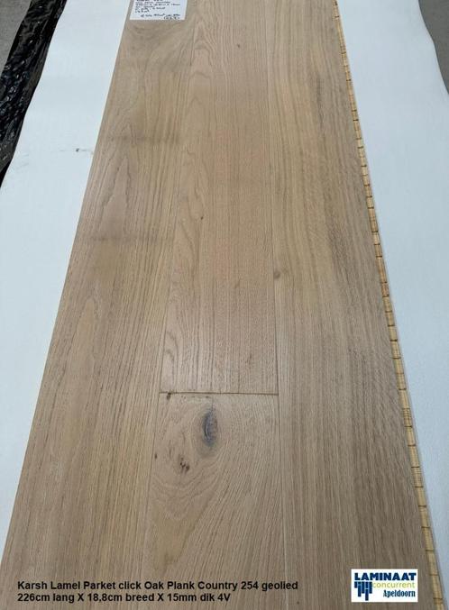 137m2 Lamel Parket click Oak Plank Country 254 15mm = €5473, Huis en Inrichting, Stoffering | Vloerbedekking, Nieuw, Laminaat