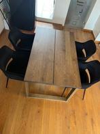 Zwarte velvet stoelen, Huis en Inrichting, Stoelen, Ophalen, Gebruikt, Zwart, Vier