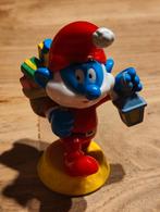 Kerstman smurf met gele lantaarn - Snoepdop - (BIP Holland), Enlèvement ou Envoi, Comme neuf