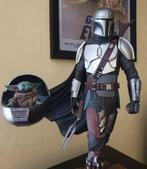 Statue Star Wars Mandalorian and Grogu Premium Format Mando, Ophalen, Zo goed als nieuw, Beeldje of Buste
