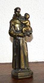 Sint Antonius in brons, 17 cm, Antiek en Kunst, Antiek | Religieuze voorwerpen, Ophalen of Verzenden