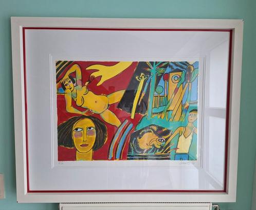 Guillaume Corneille- Naakte gele vrouw- E/A, Antiek en Kunst, Kunst | Litho's en Zeefdrukken, Ophalen