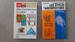 Lot de 2 livres d'architecture - atlas mondial et styles d'a, Ophalen of Verzenden, Zo goed als nieuw