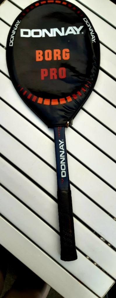 Retro tennis raket Donnay Bjorn Borg Pro, met bescherming ., Sport en Fitness, Tennis, Zo goed als nieuw, Racket, Overige merken