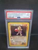 Rocket's Hitmonchan Holo 1st Edition Gym Heroes PSA 9, Ophalen of Verzenden, Zo goed als nieuw