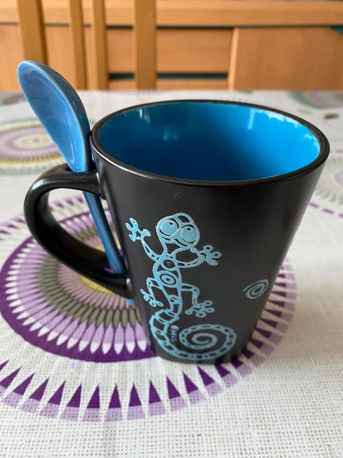Salamandermok -  - La Palma  met lepel, Huis en Inrichting, Keuken | Servies, Ophalen of Verzenden