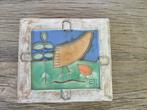 Vintage Scandinavische keramische muurtegel vogels, jaren 70, Antiek en Kunst, Ophalen of Verzenden