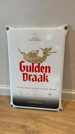 Emaille bord gulden draak., Verzamelen, Reclamebord, Plaat of Schild, Ophalen of Verzenden, Zo goed als nieuw