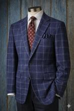 Blazer de luxe Ravazzolo Super 120 taille 54, Enlèvement ou Envoi, Ravazzolo, Bleu, Taille 52/54 (L)