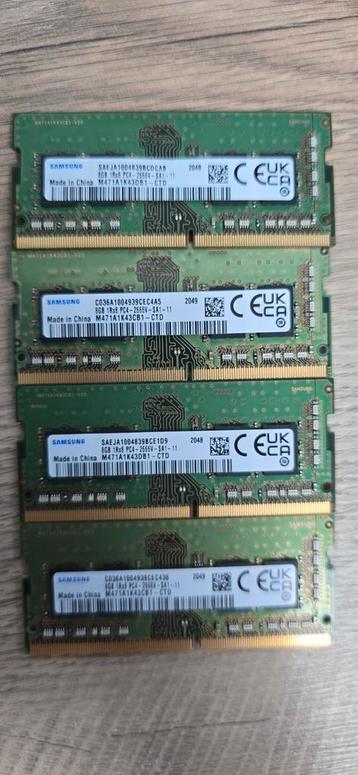 4x RAM Samsung 8 GB DDR4 2666 MHz – SODIMM  beschikbaar voor biedingen