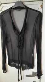 Prachtige voile blouse medium., Enlèvement ou Envoi, Comme neuf, Taille 38/40 (M), Noir