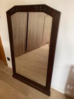 Authentieke vintage spiegel met handgesneden houten kader, Ophalen, Rechthoekig, 100 tot 150 cm