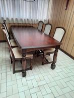 tafel met 6 stoelen, Ophalen, Gebruikt, Klassiek, 200 cm of meer