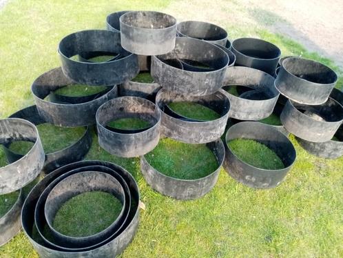 bloembakken (buisringen in pvc), Tuin en Terras, Bloembakken en Plantenbakken, Gebruikt, Kunststof, Tuin, Ophalen