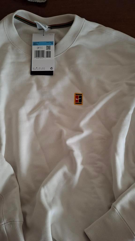 Nike Court trui, Ophalen, Maat 48/50 (M), Beige, Nike