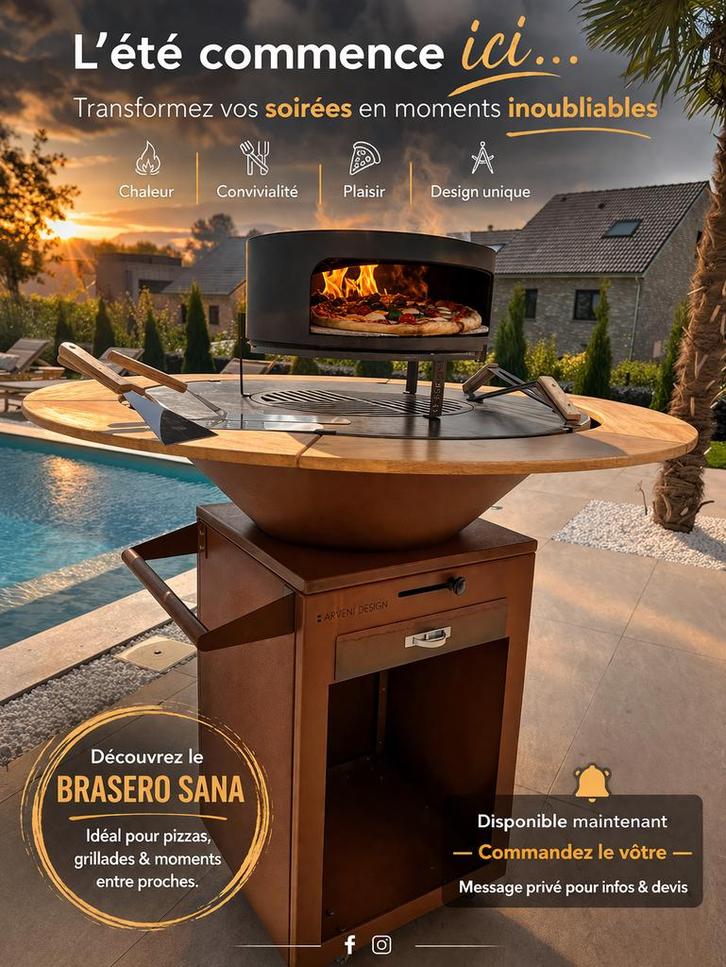 SANA vuurpot + accessoires inbegrepen 🎁 (houtbarbecue), Tuin en Terras, Houtskoolbarbecues, Nieuw, Ophalen