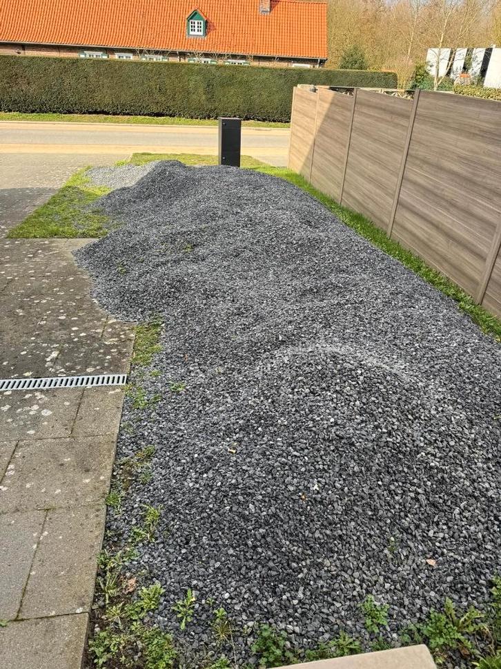 Grijze steengruis (split) te koop, Tuin en Terras, Grind, Keien en Split, Gebruikt, Split, Grijs, Ophalen