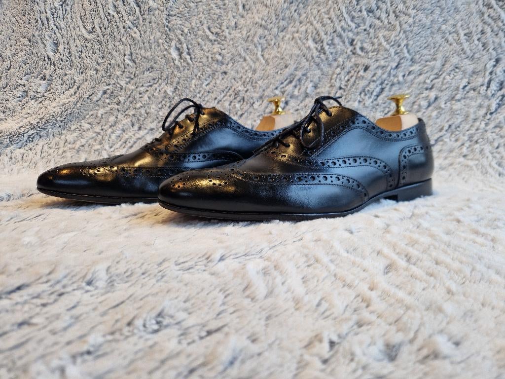 Minelli zwarte leren derby's — Elegante brogues — T40, Kleding | Heren, Schoenen, Gedragen, Veterschoenen, Zwart, Verzenden