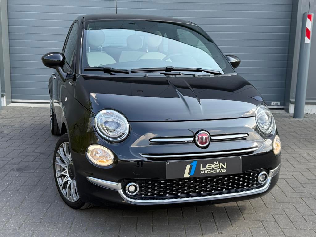 Fiat 500 1.0 Hybrid DolceVita – CarPlay – Airco –Cruise –PDC, Auto's, 4 zetels, Leder en Stof, Zwart, Xenon verlichting