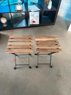 Houten krukjes, Huis en Inrichting, Krukjes, Ophalen of Verzenden, Zo goed als nieuw, Hout