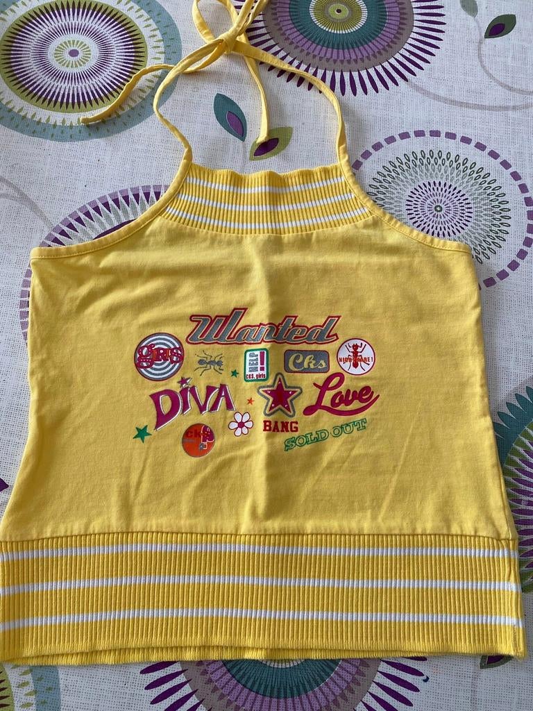 Top jaune CJS Jeans – Taille 164 ok pour  xs, Enlèvement ou Envoi, Comme neuf