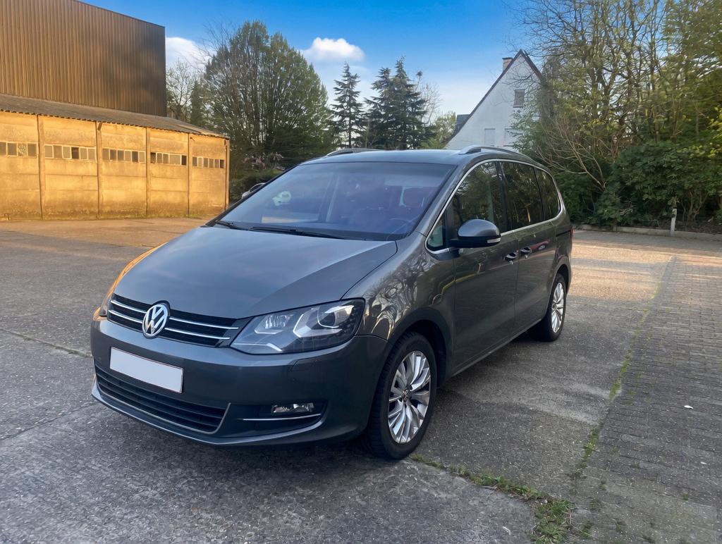 Vw Sharan 2.0 TDI, Auto's, Volkswagen, Euro 5, Monovolume, Zwart, 4 cilinders