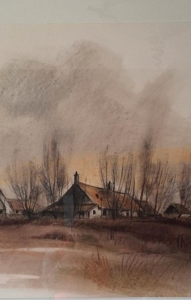 aquarel van Walter Vilain, Antiquités & Art, Art | Peinture | Classique, Enlèvement