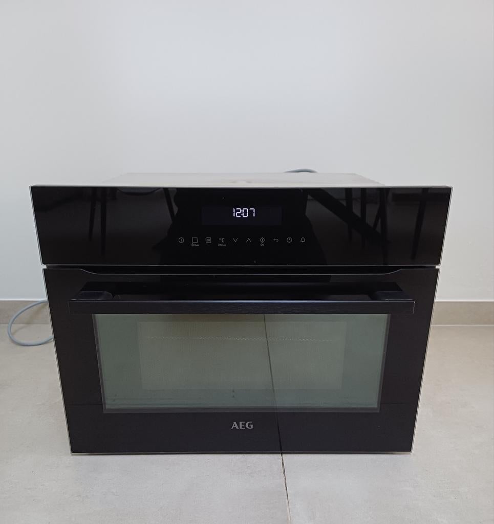 AEG combi-magnetronoven zo goed als nieuw! 45cm, Ophalen, Zo goed als nieuw, Oven met grill, Inbouw