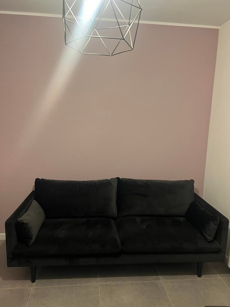 Canapé noir velours, Enlèvement, Comme neuf