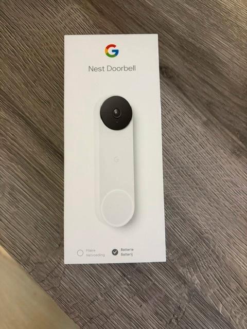 deurbel Google Nest Doorbell, Huis en Inrichting, Deurbellen, Zo goed als nieuw, Draadloos, Bewegingsdetectiesensor, Compatibel met smartphone