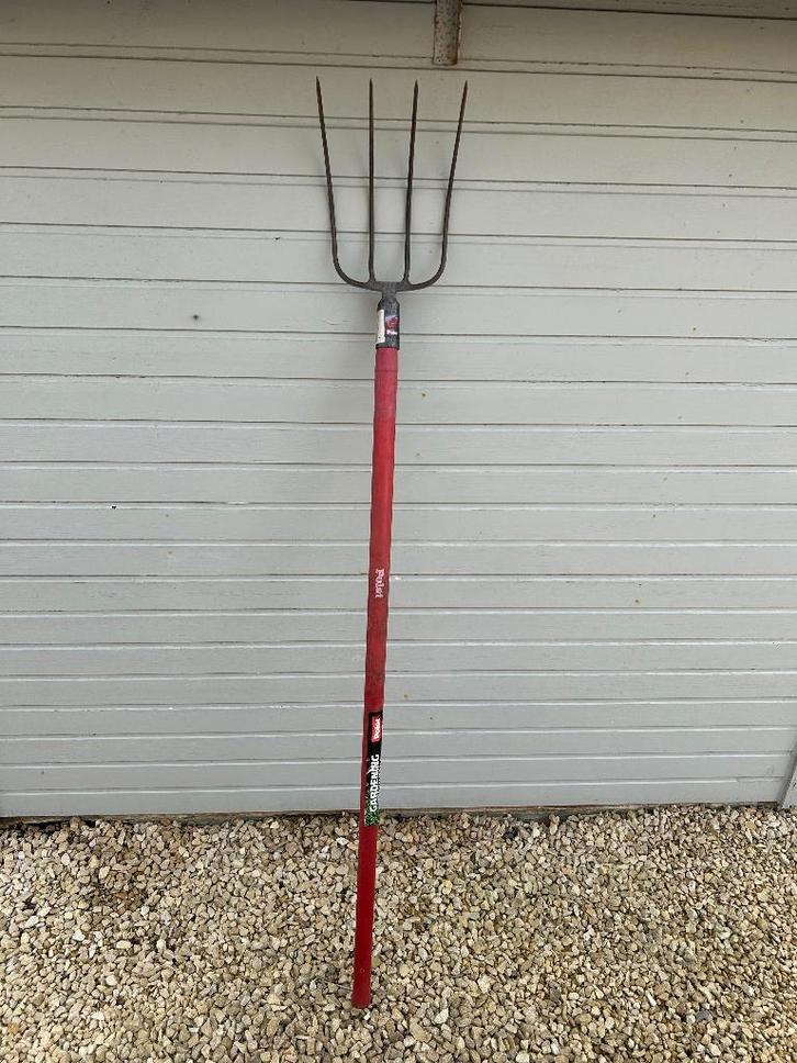 Polet Mestvork 4 tanden en lange Fiber steel (Zemst), Tuin en Terras, Hand-tuingereedschap, Zo goed als nieuw, Vork, Ophalen
