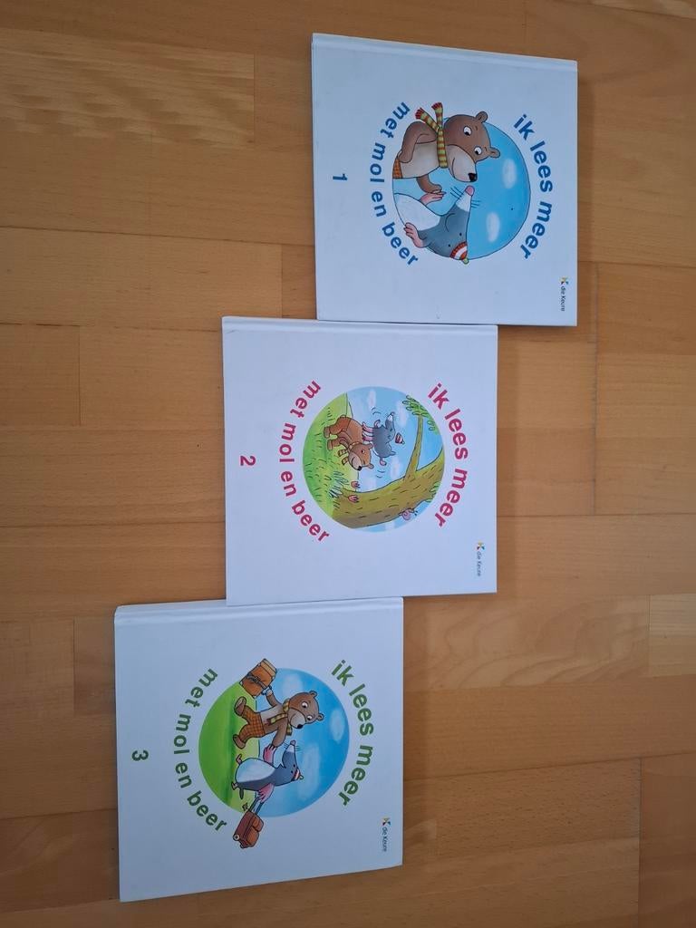 Set van 3 leesboekjes mol en beer, Hobby en Vrije tijd, Kaarten | Zelfgemaakt, Ophalen