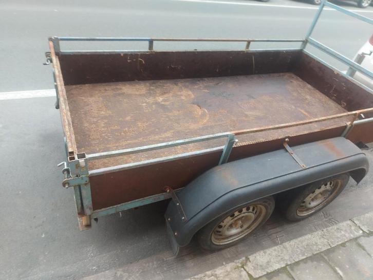 remorque double essieux (2,5 mx 1,25 m), Auto diversen, Aanhangers en Bagagewagens, Ophalen