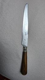antiek Dumousset mes met hoornen handvat, Enlèvement ou Envoi, Utilisé, Métal, Couverts