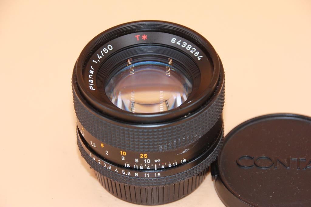 CONTAX PLANAR 50/1.4 T, TV, Hi-fi & Vidéo, Appareils photo analogiques, Enlèvement ou Envoi, Utilisé, Reflex miroir