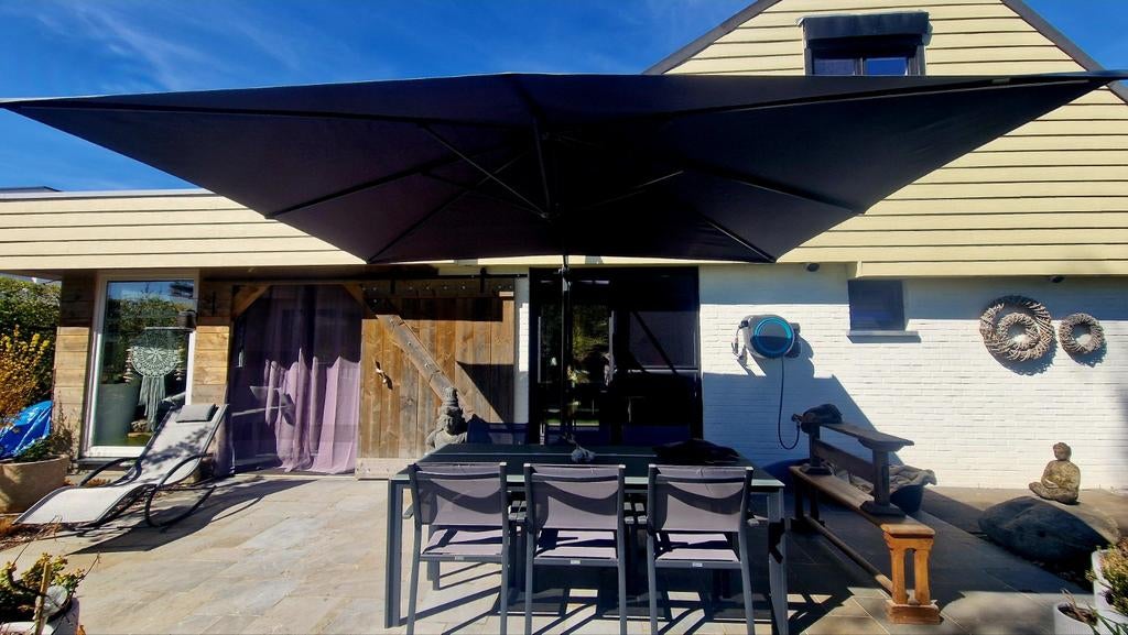 Zweefparasol + voet., Ophalen, Parasolvoet