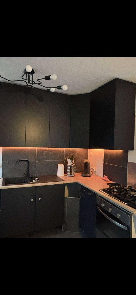 Cuisine, Maison & Meubles, Cuisine | Éléments de cuisine, Comme neuf, 150 à 200 cm, Noir, Enlèvement